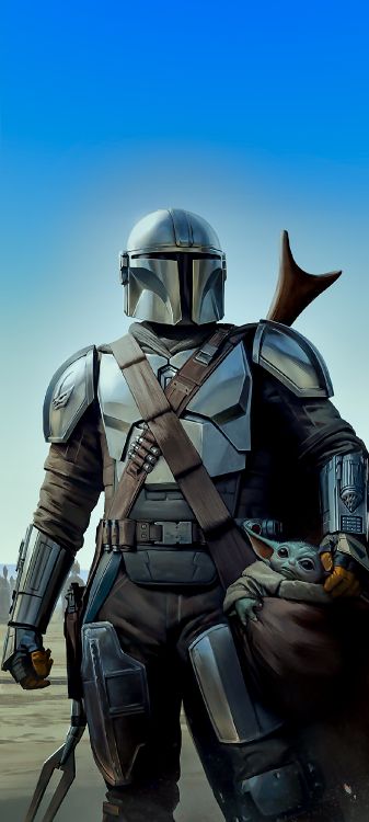 The Mandalorian, Grogu, Star Wars Legion, Star Wars, Fantasy-Flugspiele. Wallpaper in 1125x2500 Resolution
