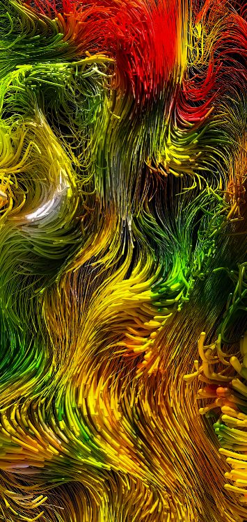 Gras, Fraktale Kunst, Kunstfarbe, Naturmaterialien, Kunst. Wallpaper in 1422x3000 Resolution