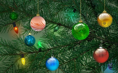 Image christmas decoration, christmas tree, garland, branch, christmas