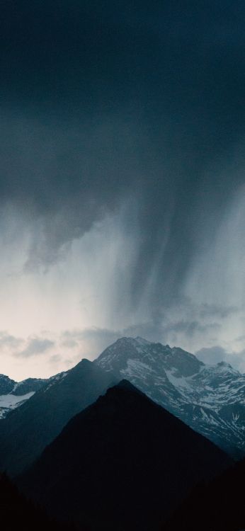 Lluvia, Ios, Ambiente, Montaña, Pendiente. Wallpaper in 1125x2436 Resolution