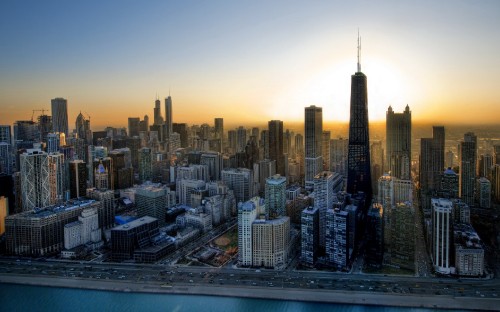 Image city skyline under blue sky during daytime