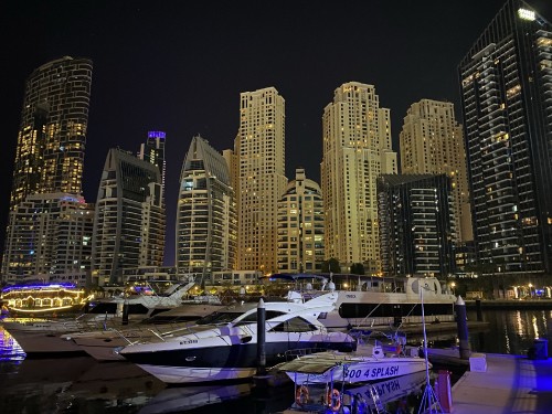 Image dubai, Dubai Marina, cityscape, skyscraper, night