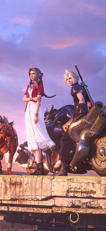 Nuage et Aerith Clerith, Final Fantasy VII Remake, Aerith Gainsborough, Cloud Strife, Tifa Lockhart. Wallpaper in 1242x2688 Resolution