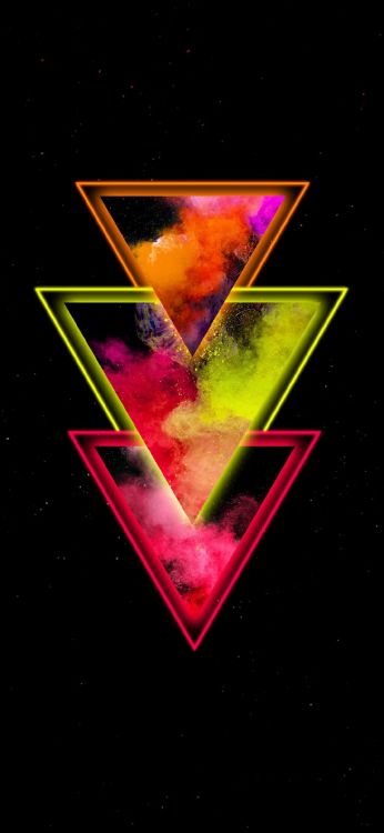 Triangle, Liquid, Rectangle, Fluide, Art. Wallpaper in 1080x2340 Resolution