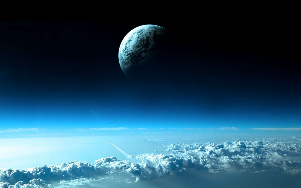 Luna Sobre Nubes Blancas Durante la Noche. Wallpaper in 2560x1600 Resolution