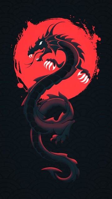 Image hydra dragon, dragon, digital art, art, abstract art