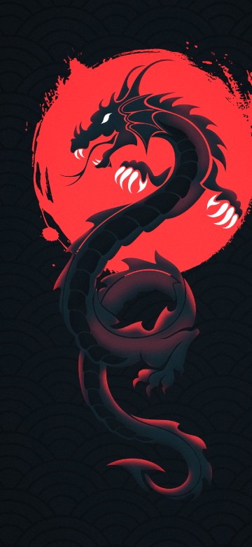 Image hydra dragon, dragon, digital art, art, abstract art