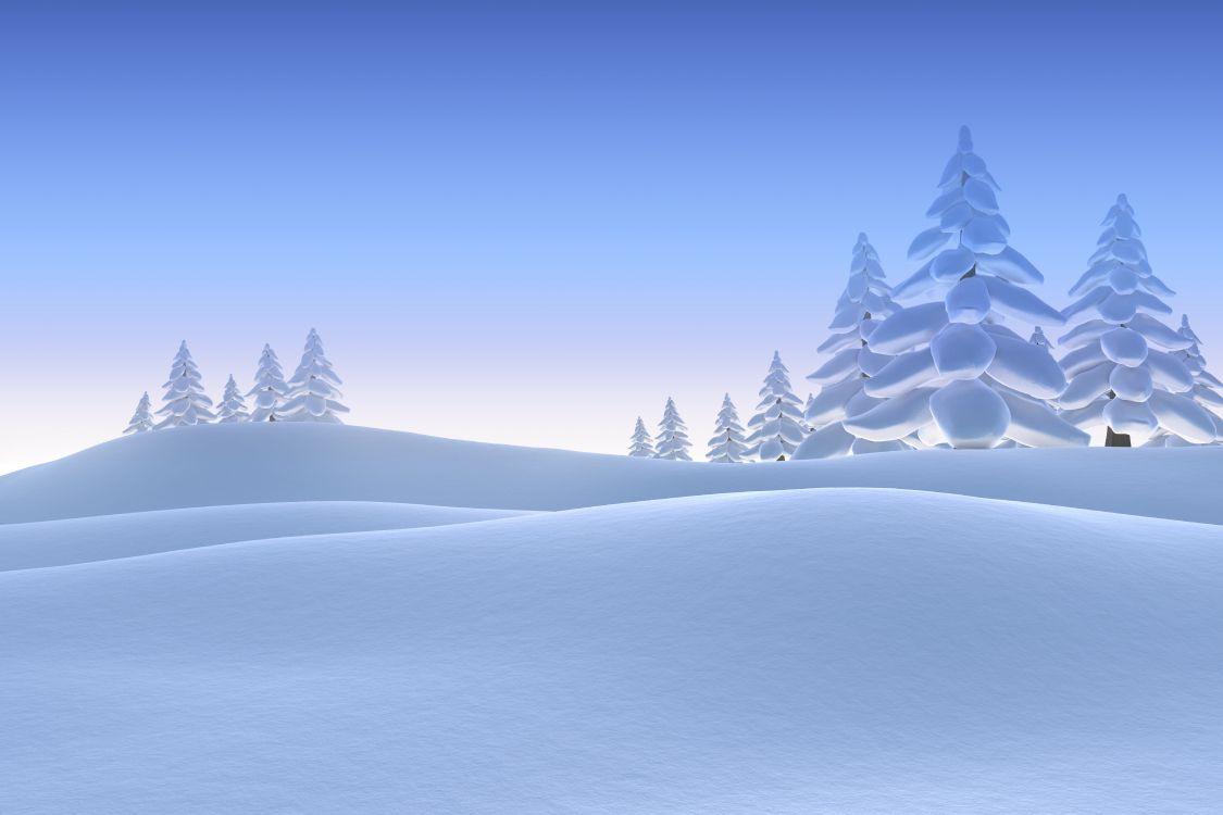 Pine Trees Covered With Snow During Daytime. Wallpaper in 6000x4000 Resolution