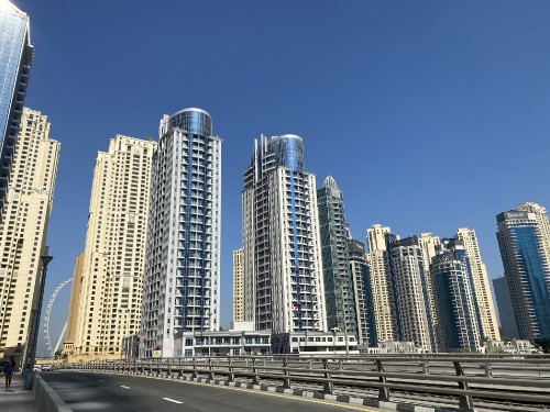Image dubai, education voyage agency, tower block, daytime, metropolis