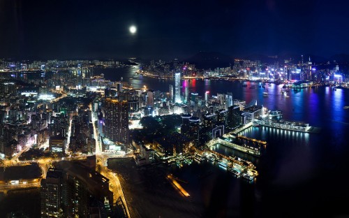 Image city skyline during night time