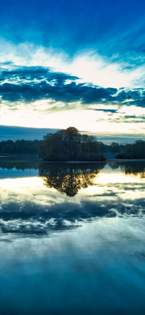 Image reflection, begnas lake, cloud, water, atmosphere