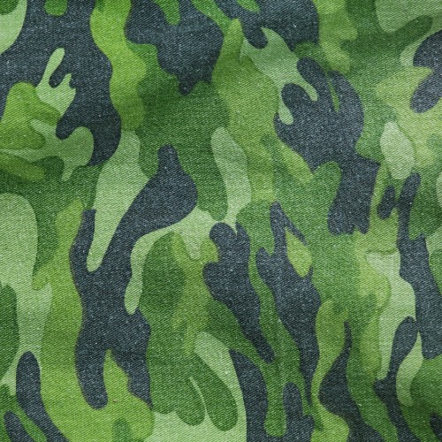 Image green black and white camouflage textile