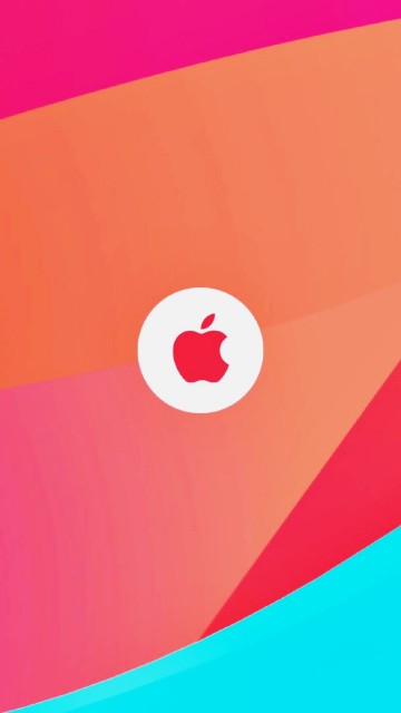 Image apple, macbook, red, orange, pink