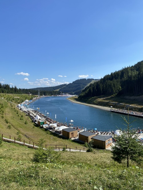 Image mount scenery, fjord, mountain range, water resources, water
