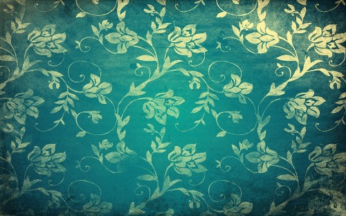 Image blue and white floral textile