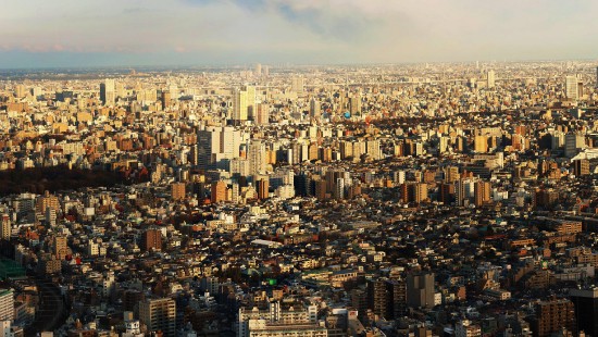 Image aerial view of city buildings during daytime