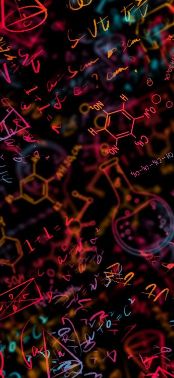 Chemistry, Chemical Formula, Science, Purple, Art. Wallpaper in 1080x2340 Resolution