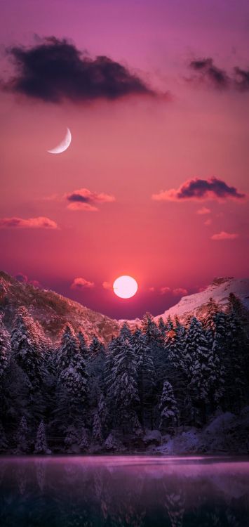 Atmosphère, la Journée, Afterglow, Nature, Environnement Naturel. Wallpaper in 720x1520 Resolution