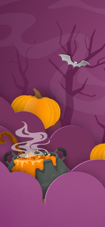 Halloween, Halloween-Karte, Vektor-Grafiken, Poster, Jack o Lantern. Wallpaper in 1080x2340 Resolution