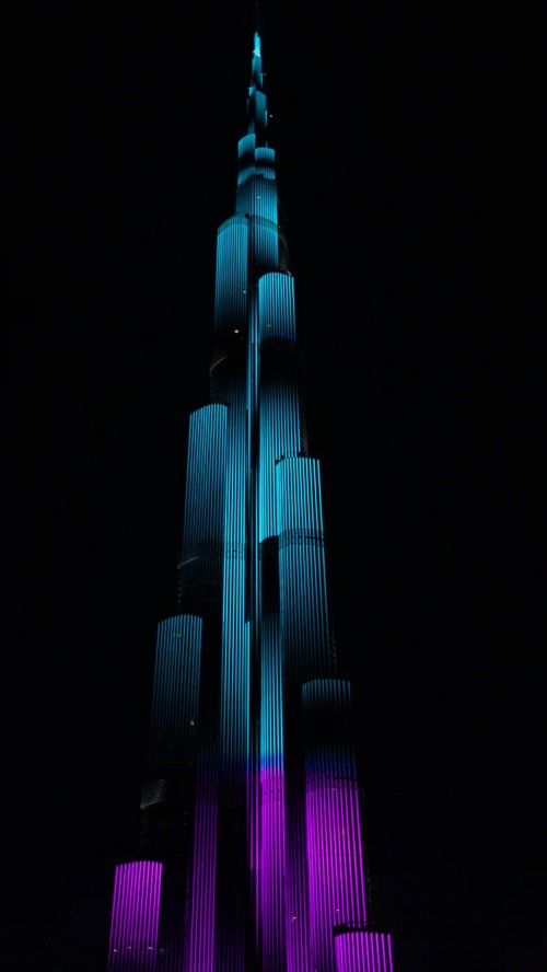 fondo de pantalla burj al arab en la noche