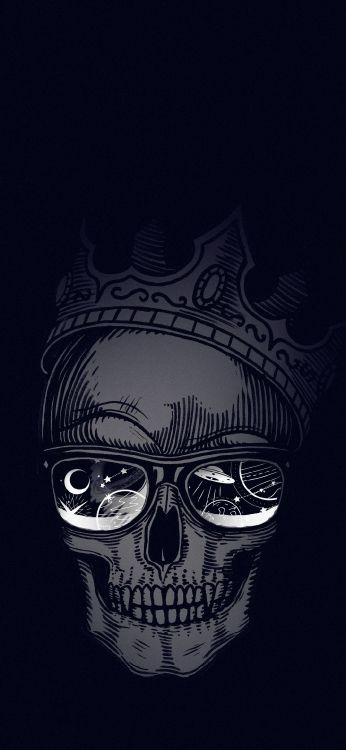 Cráneo, Ilustración, Cráneo de Arte, Dibujo, Artes Visuales. Wallpaper in 1080x2340 Resolution