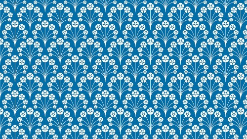 Image white and blue floral textile