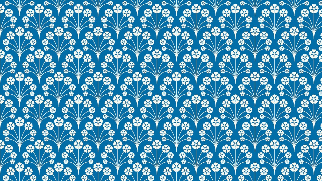 white and blue floral textile