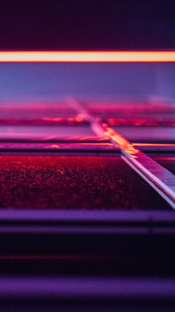 Image red and black light in dark room