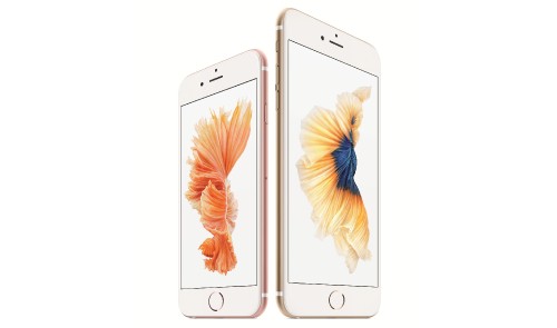 Image gold iphone 6 with white background