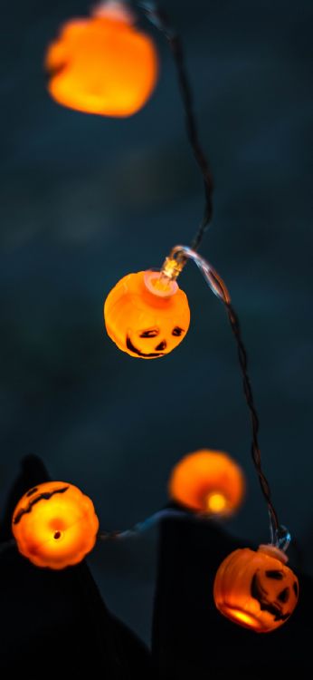 Halloween, Äpfeln, Orange, Bernstein, Zutaten. Wallpaper in 1125x2436 Resolution