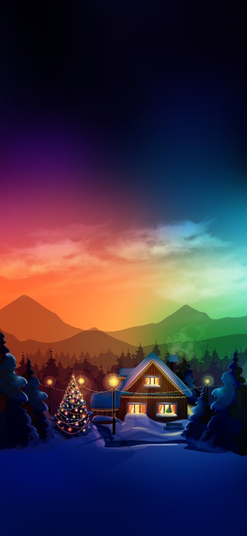 Image snow, mount scenery, night