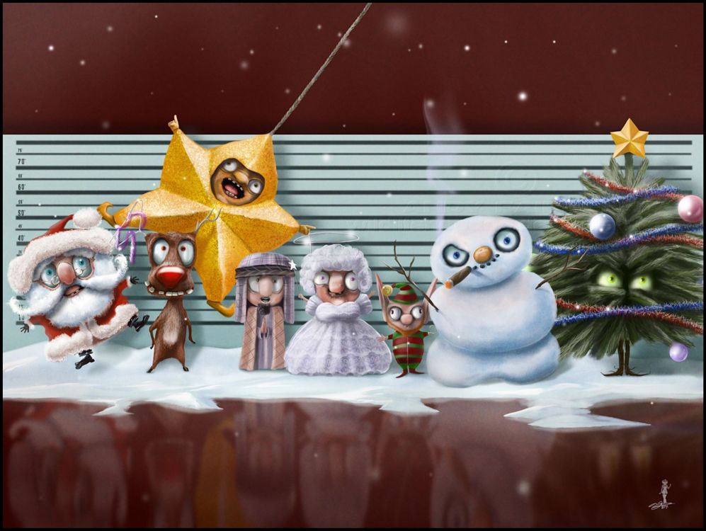 El Día De Navidad, Nochevieja, Santa Claus, Muñeco, Invierno. Wallpaper in 1924x1447 Resolution