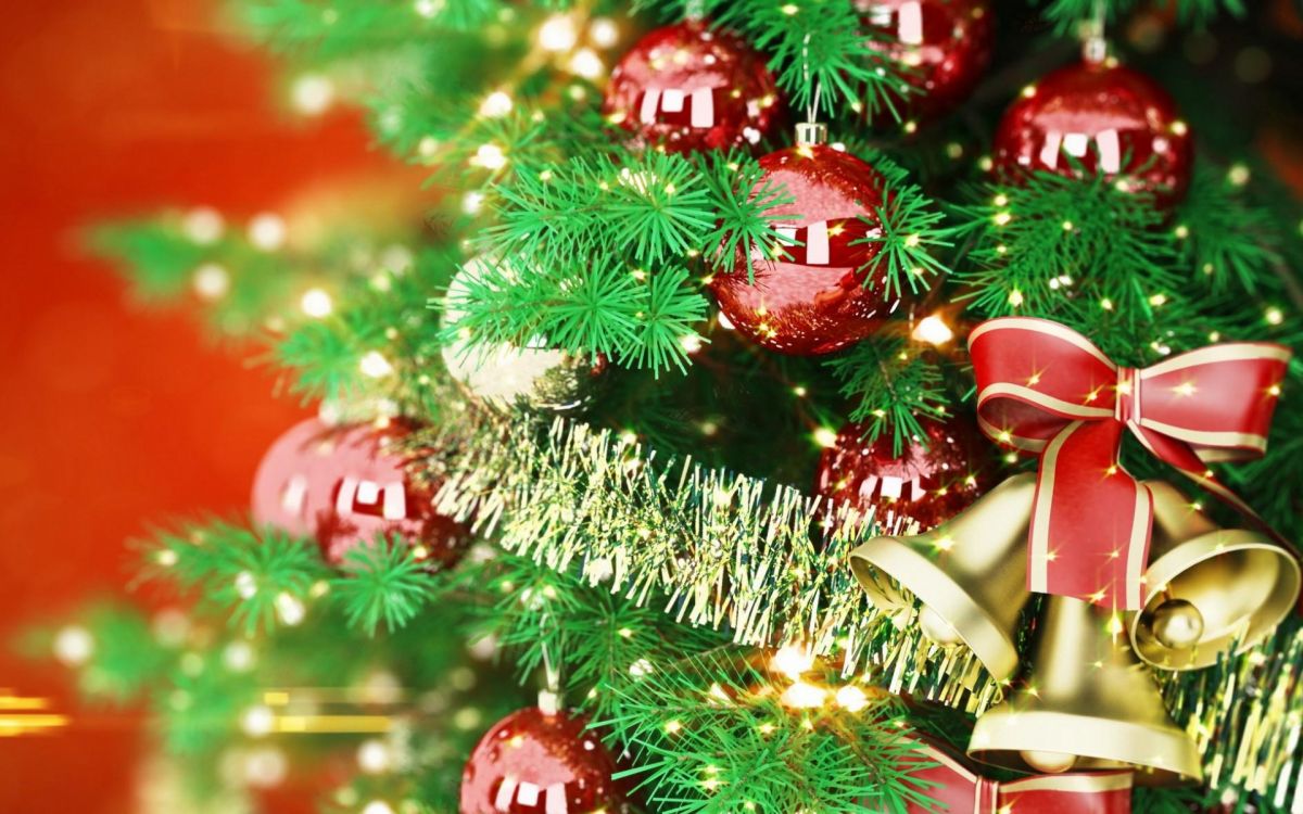 Neujahr Baum, Weihnachtsbaum, Weihnachtsdekoration, Fichte, Fir. Wallpaper in 1920x1200 Resolution