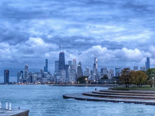 Image chicago, cloud, water, building, skyscraper