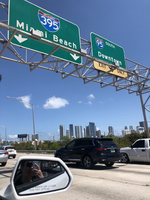 Image miami, miami beach, street sign, road, automotive mirror