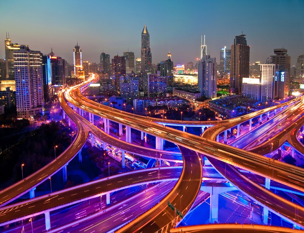 time lapse photography of city lights during night time