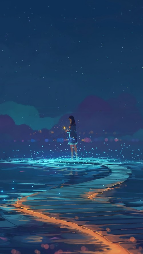 Image dreaming aesthetic anime, anime, animation, night, star