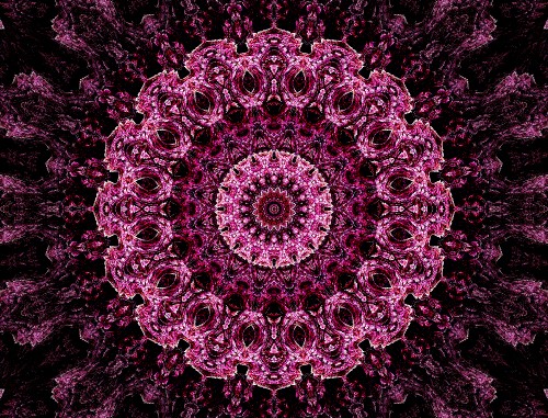 Image purple and white floral textile