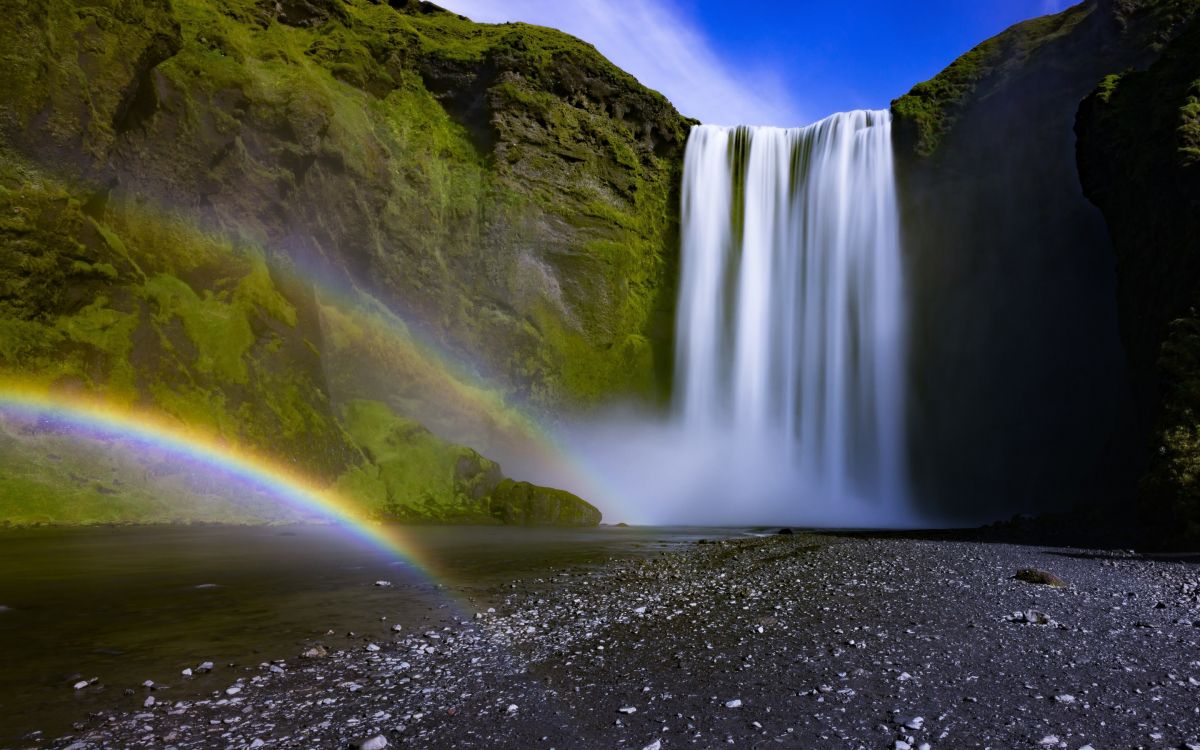 Skgafoss, 性质, 人体内的水, 水资源, 水道 壁纸 2880x1800 允许