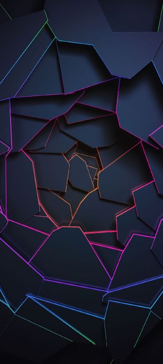 Triangle, Graphisme, Arts Visuels, Purple, Violette. Wallpaper in 1080x2400 Resolution