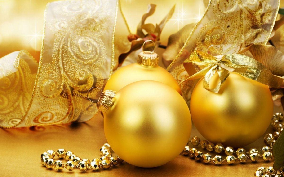 Weihnachtsdekoration, Gold, Schmuckstück, Perlen, Weihnachtskarte. Wallpaper in 1920x1200 Resolution