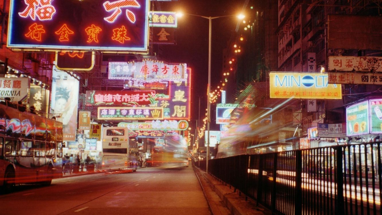 城市, 街, 标牌, 电子标牌 壁纸 2560x1440 允许