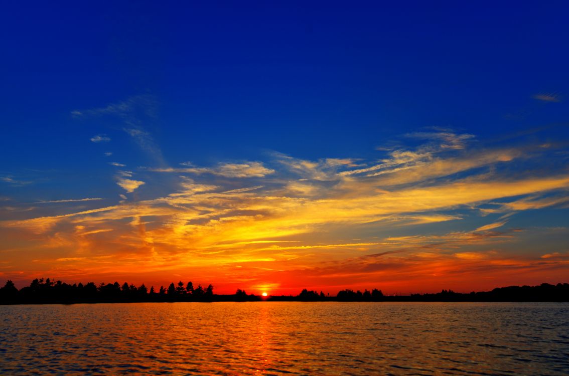 Puesta, Afterglow, Atardecer, Noche, Agua. Wallpaper in 5971x3949 Resolution