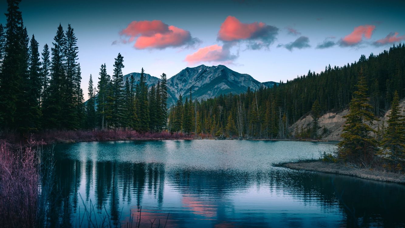 mountainous landforms, landscape painting, wilderness, sky, mountain