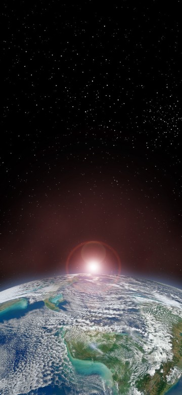 Image blue and green planet earth
