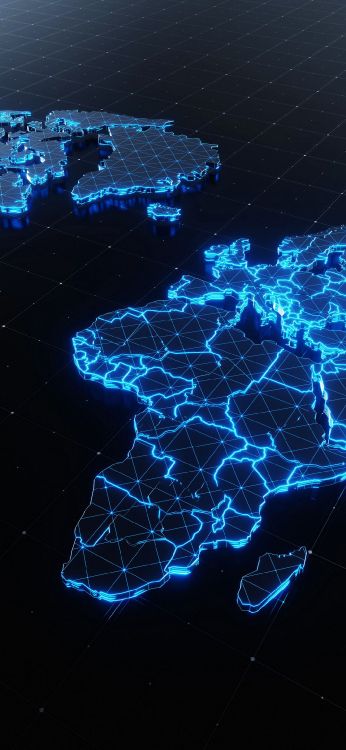 世界地图, 地图, 光, 气体, 电蓝色的 壁纸 1080x2340 允许