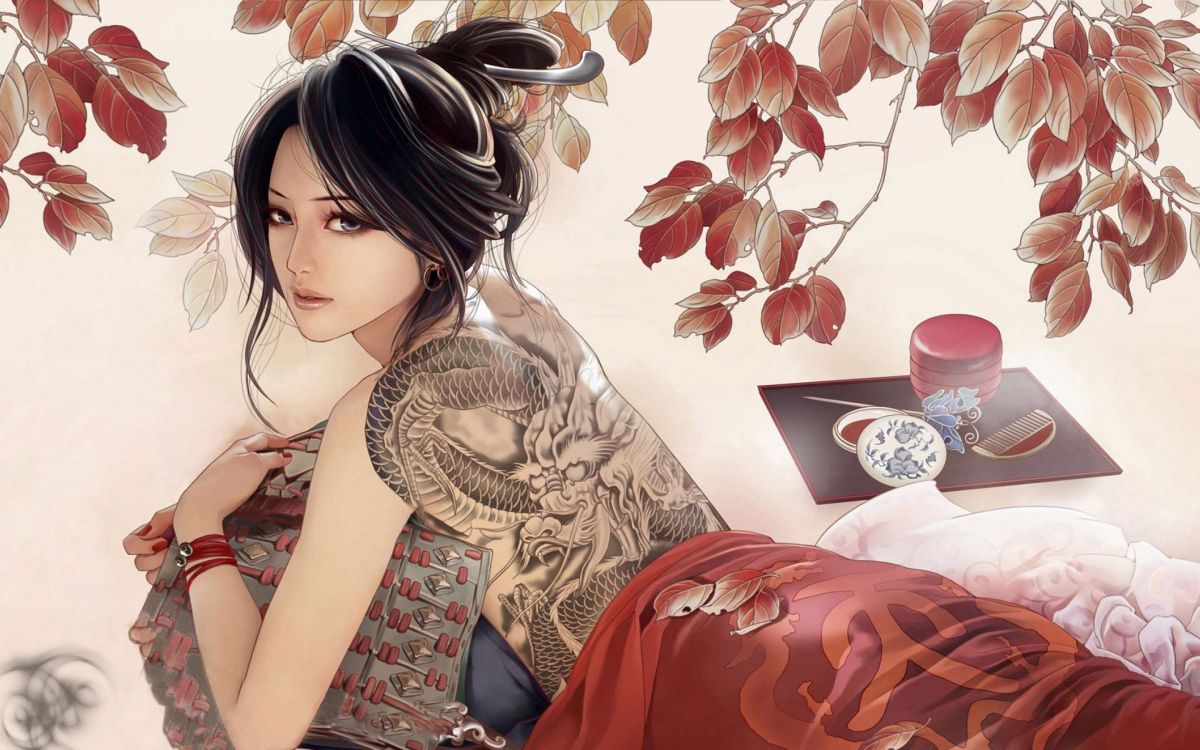 Femme en Robe Rouge Allongée Sur le Lit. Wallpaper in 2880x1800 Resolution