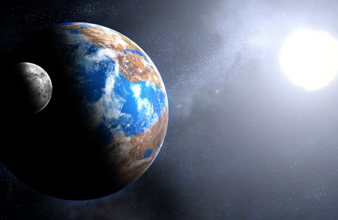 Blue and White Planet Earth. Wallpaper in 3760x2448 Resolution