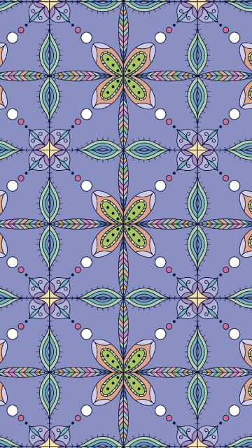 Image blue and white floral textile