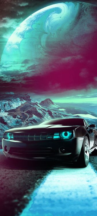 Voiture Classique, Vus, de Voiture de Muscle, Pony Car, Apple. Wallpaper in 1080x2400 Resolution